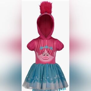 DreamWorks Trolls Poppy Baby Girls Cosplay Tulle Costume Dress Little Kid - 4T